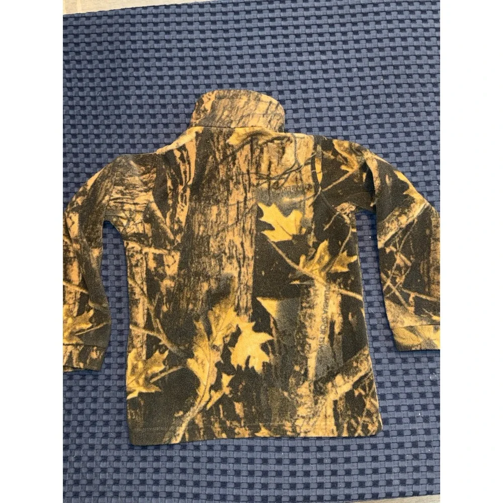 Columbia Boys Fleece Jacket Zing III Timberwolf Camouflaged Printed Size Small 8